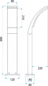 Градинска стояща LED лампа JNH033-G Black