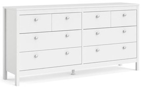 Бял нисък скрин 159x80 cm Madrid – Tvilum