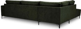 Зелен шенилов ъглов диван (ляв ъгъл/L форма) Copenhagen – Scandic