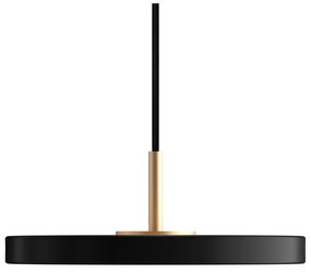 Черно LED висящо осветително тяло с метален абажур ø 15 cm Asteria Micro – UMAGE