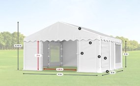 Парти шатрата 4x5x2m Comfort PE 240g с мрежа против комари Лято