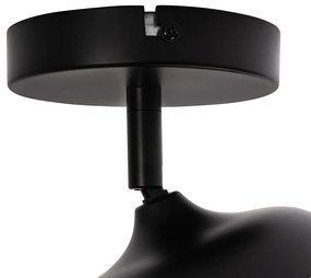 Дизайнерски прожектор черен със злато и опушено стъкло - Kyan