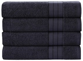 Черни памучни кърпи в комплект от 4 броя 50x100 cm - Good Morning