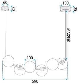 Лампа G133-6CP Gold