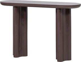 Тъмнокафява гланцова конзолна маса 35x120 cm Evara – WOOOD