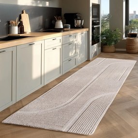 Кремава пътека подходяща за пране 80x250 cm Pompei 1612 – Ayyildiz Carpets