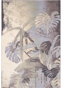 Кремаво-сив вълнен килим 160x240 cm Plants - Agnella