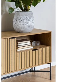 Нисък скрин от дъбов декор в естествен цвят 180x70 cm Jaipur – Actona