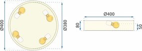 Плафон Classic Gold APP873-C 40 cm