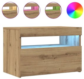 856311 vidaXL ТВ шкаф с LED осветление, 60x35x40 см, инженерно дърво
