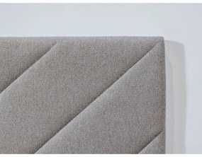 Бежово двойно тапицирано легло с включена подматрачна рамка 180x200 cm Romane – Bobochic Paris