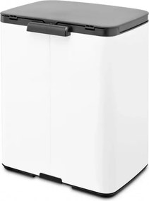 Кош за боклук Brabantia Bo Small 1006633, 12 л, Безшумно и плавно отваряне, Противоплъзгаща основа, Бял