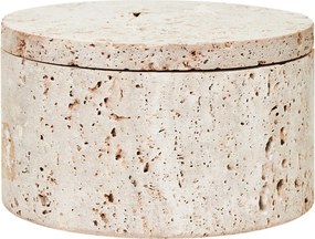 Декоративна каменна кутия за съхранение в естествен цвят ø 14x8 cm Tibor – Premier Housewares