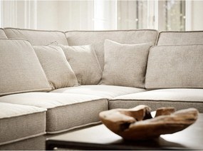 Кремав шенилов ъглов диван (десен ъгъл/L форма) Kirou – Maison de Rêve