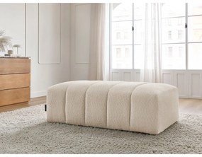 Бежова табуретка от прежда с примки от букле Annecy – Bobochic Paris