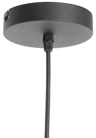 Арт Деко висяща лампа черна със златно стъкло 33 см - Pallon