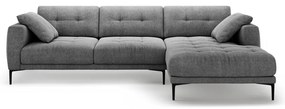 Сив ъглов диван (десен ъгъл) Bemy – Micadoni