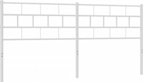 355746 vidaXL Метална резервна табла за легло, бяла, 200 см