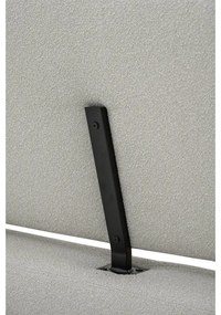 Светлосиво тапицирано двойно легло с включена подматрачна рамка 160x200 cm Odette – Scandic