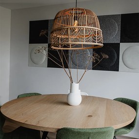 Интелигентна висяща лампа от ратан 49 см с WiFi G95 - Michelle