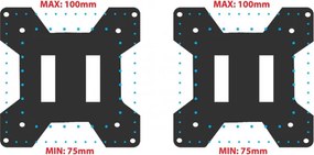 Стойка за монитори Esperanza ERW020, 17"-27", За 2 монитора, Пружинен механизъм, VESA 75/100 mm, До 6 кг на рамо, Черен