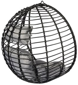 Черно висящо кресло от изкуствен ратан Mila - Bonami Selection