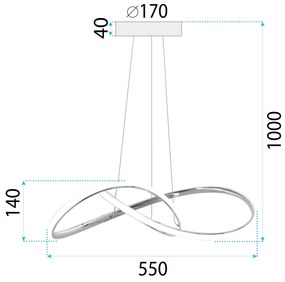 Пендел LED APP1601-CP GOLD