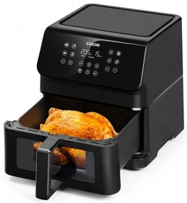 Фритюрник с горещ въздух Cosori Premium II Plus CAF-P653-KEUR, 1700W, 6.2 л, 11 програми, 360° циркулация, AirWhisper, Таймер, Черен мат
