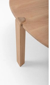 Кръгла масичка за кафе от масивен дъб в естествен цвят ø 100 cm Kulin – Gazzda