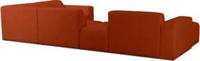 Ъглов диван от букле в тухлен цвят ("U" форма) Roxy – Scandic