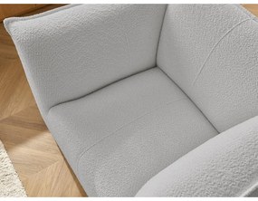 Светлосиво кресло от прежда с примки от букле Giorgia – Bobochic Paris