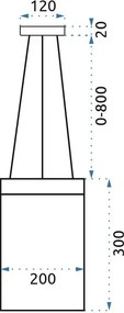 Лампа LED APP889-CP CHAIN
