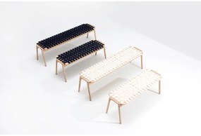 Пейка в бял/естествен цвят Klupa - Gazzda