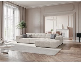 Светлосив ъглов диван (десен ъгъл) Chicago - Cosmopolitan Design