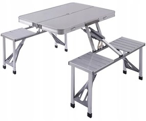 Комплект туристическа сгъваема маса и табуретки