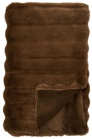 Кафяво одеяло от изкуствена кожа 130x180 cm Galena – House Nordic