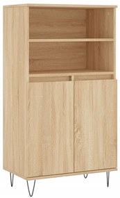 831487 vidaXL Висок шкаф, сонома дъб, 60x36x110 см, инженерно дърво