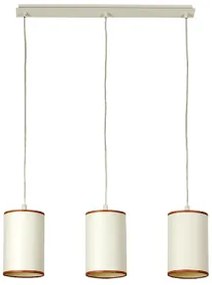 Пендел ХОЛИДЕЙ, крем, абажури Текстинел Крем-2, 3xE27