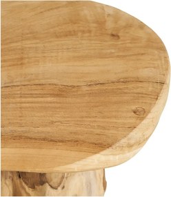 Кръгла странична масичка от масивно тиково дърво ø 40 cm Palena – House Nordic