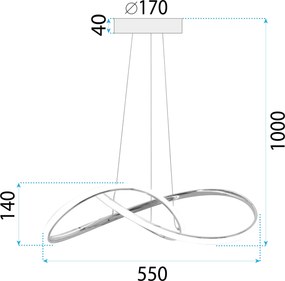 Пендел LED APP1601-CP GOLD