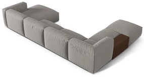 Светлосив модулен ъглов диван (ляв ъгъл/U форма) Martina – Micadoni Home
