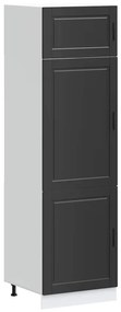 854108 vidaXL Кухненски шкаф Porto, черен, инженерно дърво