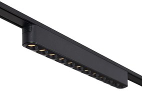 Релсова осветителна система с 6 прожектора и 2 таванни лампи черни 1-фазни - Magnetic Gert Puntua
