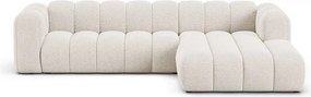 Кремав шенилов ъглов диван (десен ъгъл) Lupine – Micadoni