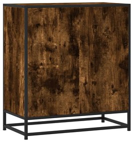 848966 vidaXL Шкаф опушен дъб 68x35x76 cm Изработена дървесина и метал