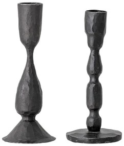 Комплект от 2 черни метални свещника, височина 16 cm Deja - Bloomingville