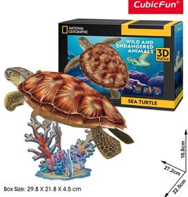 Cubic Fun - Пъзел 3D National Geographic Морска Костенурка 31ч. DS1080h