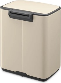 Бежово стоманено кошче за боклук с педал 7 l Bo – Brabantia