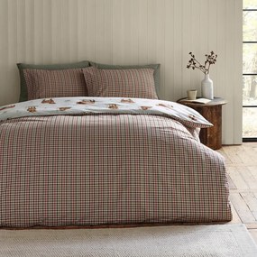 Кафяво-бежово двойно удължено спално бельо 230x220 cm Angus Highland Cow – Catherine Lansfield