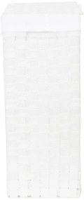 Бяла кошница за пране с капак Кошница за пране Linen, височина 60 cm - Compactor